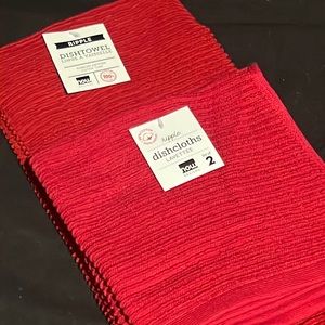 now DESIGNS 100% Turkish cotton “ripple” dishcloth & towel set-1 towel/2 clothes